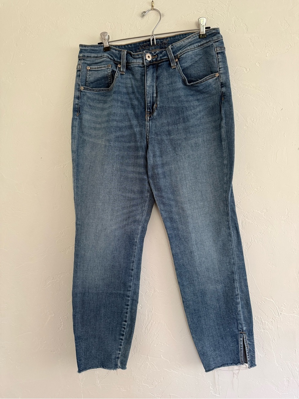 JAG Jeans Viola Skinny Raw Hem Ankle Slit Jeans Size 14
